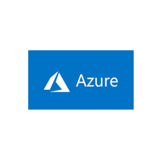 Das Azure-Logo zeigt ein stilisiertes, eckiges „A“-Symbol in Weiß auf einem rechteckigen blauen Hintergrund und symbolisiert die robusten IT-Infrastrukturfunktionen, die bei der effizienten Verwaltung von Teams helfen. Rechts neben dem Symbol ist elegant in Weiß „Azure“ gedruckt.