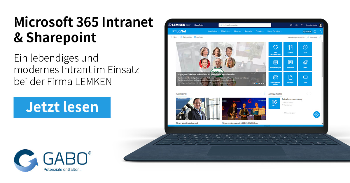 Intranet Microsoft 365 im Einsatz bei LEMKEN
